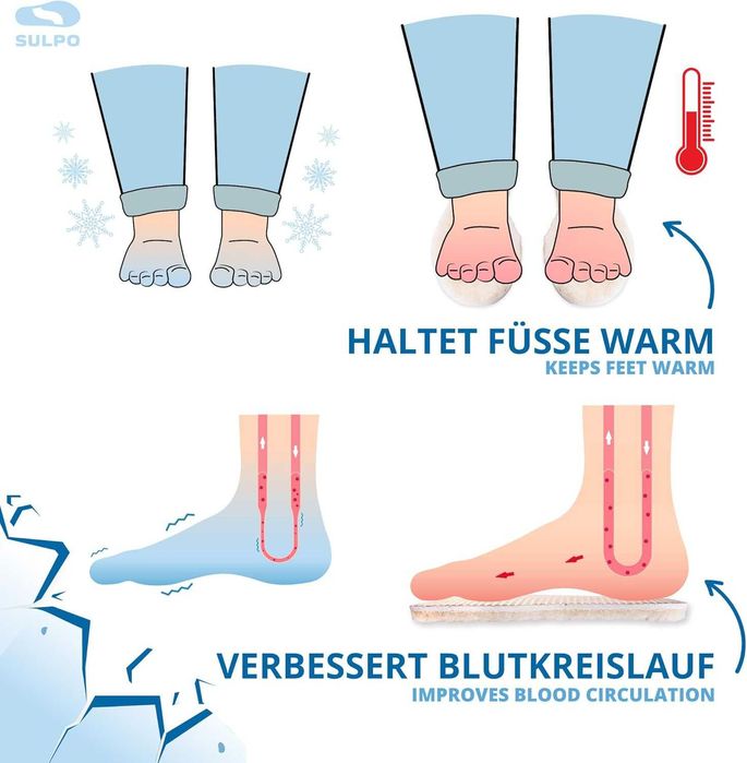 WKŁADKI zimowe 1PARA r.43 SULPO z wełny owczej termiczne NOWE s261