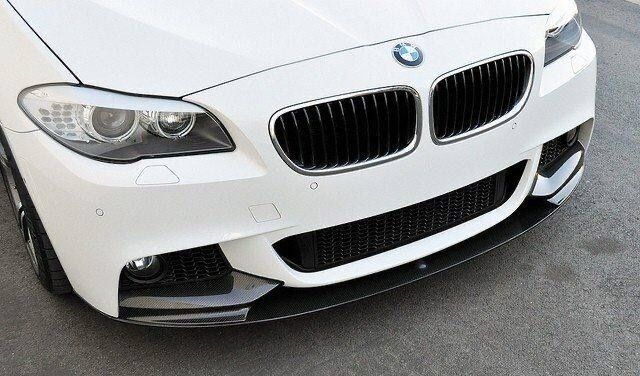 Сплиттер BMW 5 F10 Ф10  клыки губа спойлер диффузор сплітер