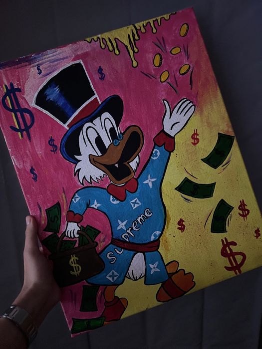 Авторська pop-art картина SCROOGE MINDSET - символ грошей, успіху