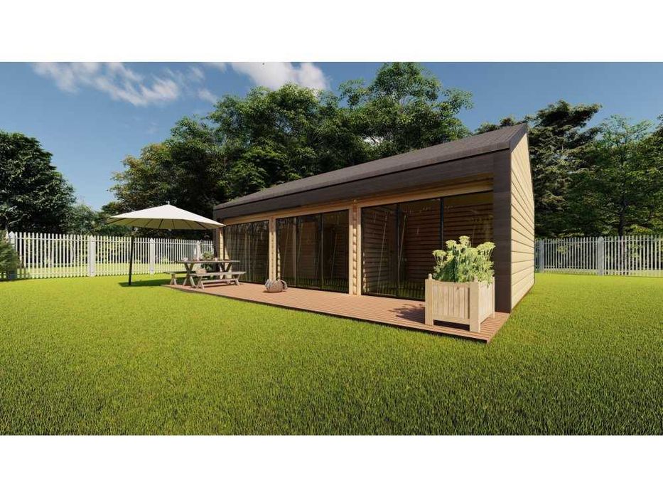 Dom letniskowy,drewniany,ogrodowy,domy do 70m2, Barwinek 5,5 x 9m