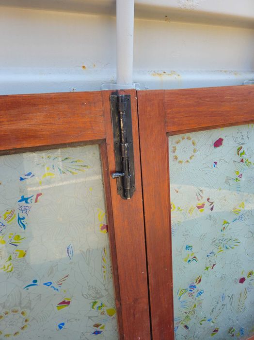 Vitral Janela Madeira Sucupira 1.20mt x97,5cm