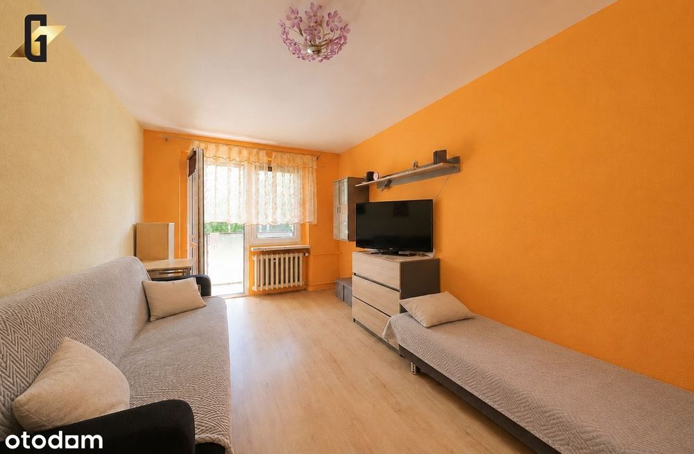 Inwestycyjnie - Wynajęte Mieszkanie wysoki parter 2 pokoje/Balkon
