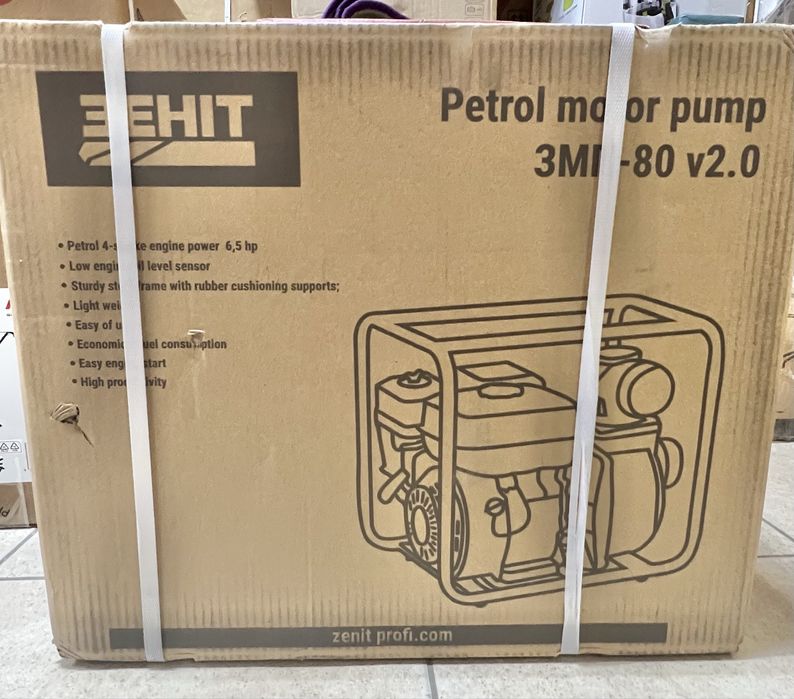 Мотопомпа бензиновая насос ЗЕНИТ ЗМП-80 v2.0