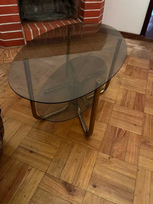 Mesa de Centro - Vidro Oval