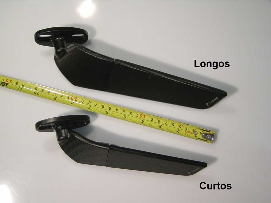 Espelhos para mota em asa aerodinâmica