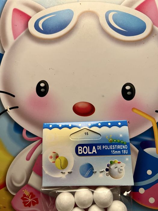 Bolas de poliestreno 15 mm brancas