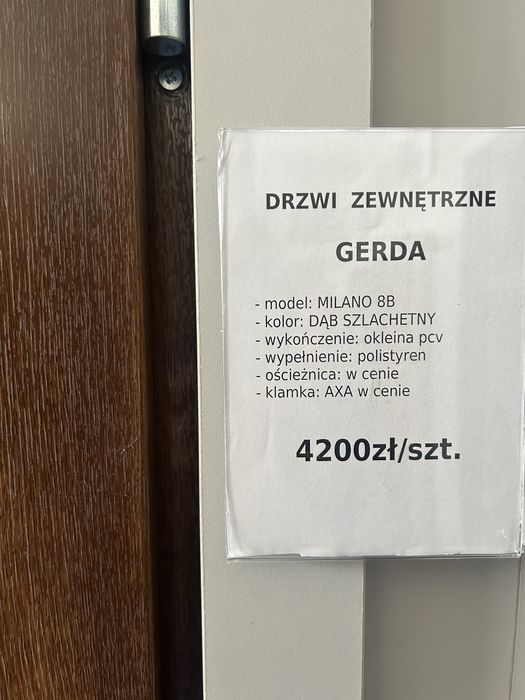 Drzwi wejściowe zewnętrzne