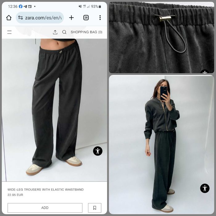 Wide leg ZARA штани брюки