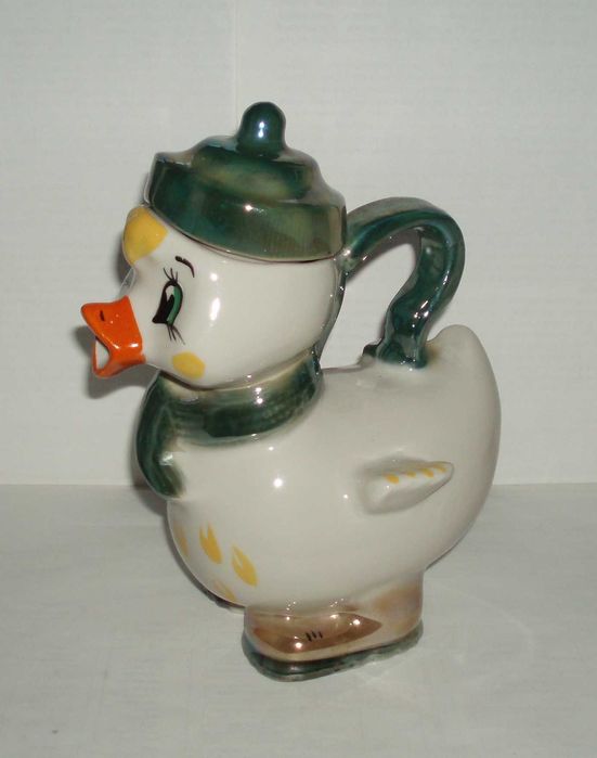 Кувшин чайник утёнок Полонное винтаж фарфор