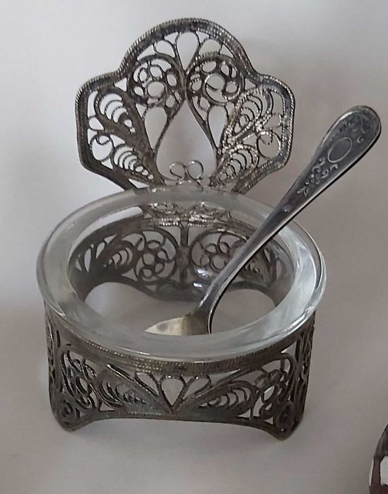 Solniczki posrebrzane komplet  3 szt