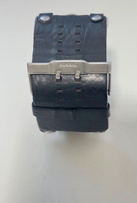 Relógio Fossil Rockstar Vintage JR1017, couro preto.