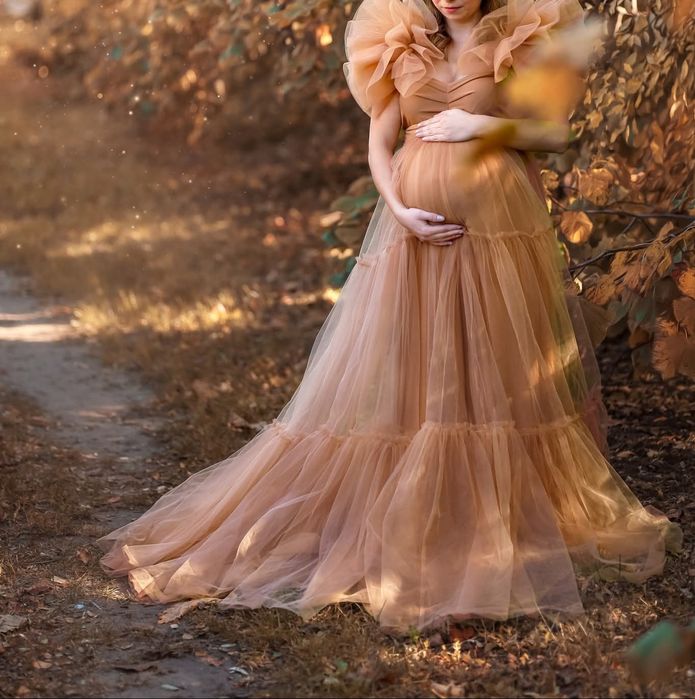 Sukienka Camaprops karmelowa