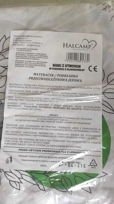 Nowa poduszka przeciwodleżynowa, jeżowa