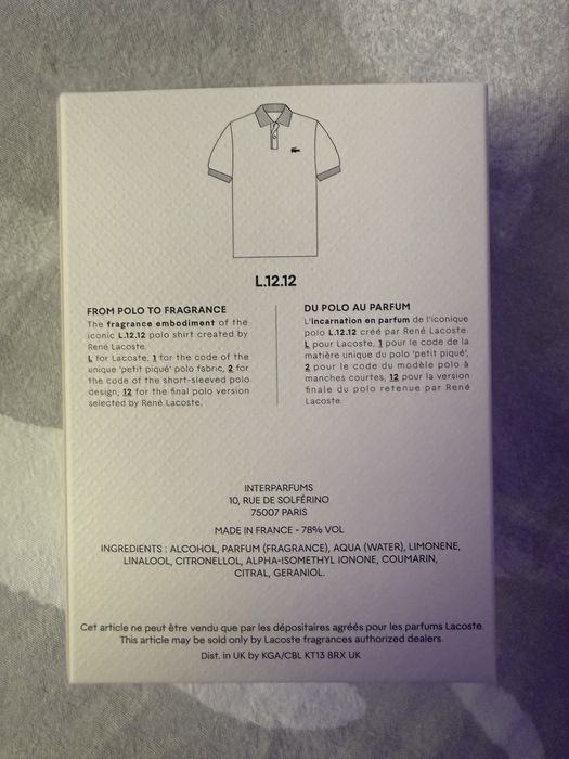 Perfumy Lacoste L.12.12 blanc EDP