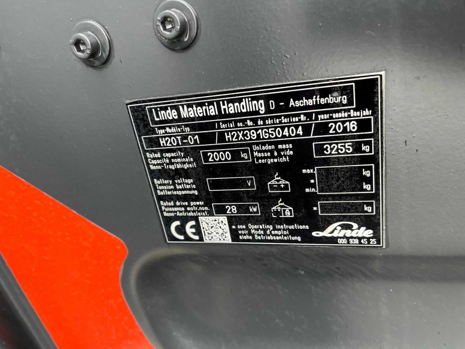 Wózek widłowy LINDE H20T-01, 2000 kg, LPG, nowe opony