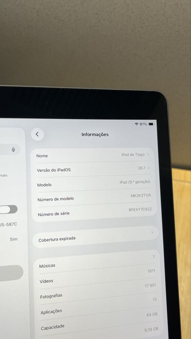 Apple iPad (9. Geração) Wifi 64Gb