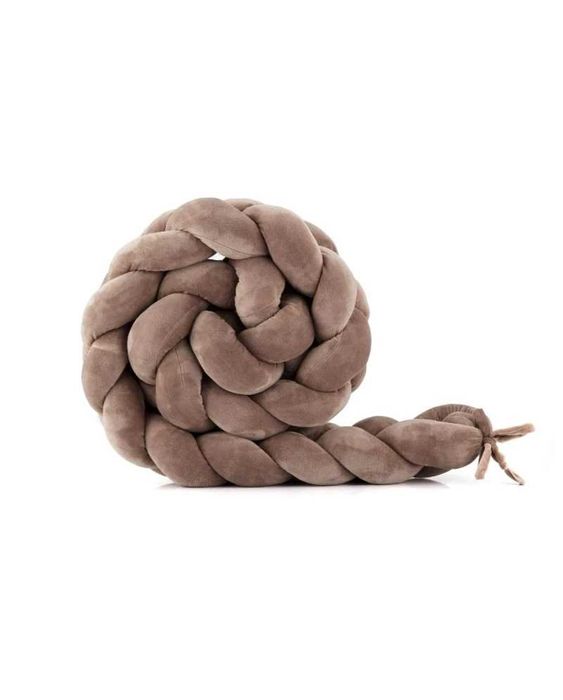 Waldin -  welurowy warkocz ochraniacz do łóżeczka 210 cm