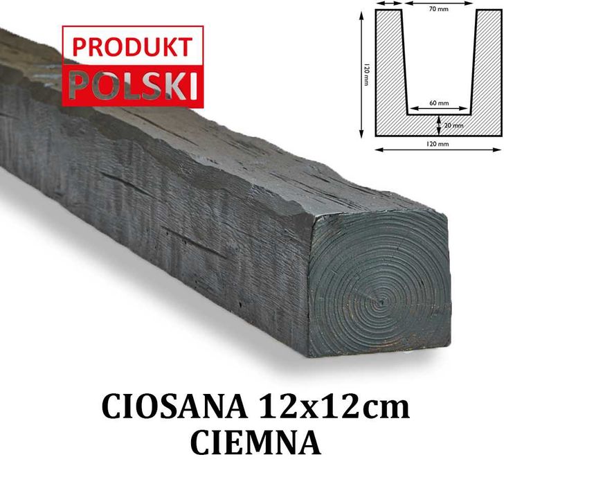 BELKI RUSTYKALNE Dekoracyjne Belka Rustykalna Imitacja 2 m , 3 m , 4 m