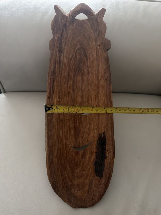 Handmade solidna orientalna rzeźba diabła z rogami