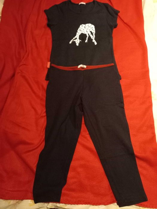 Pijama de raparigďa - preto e branco - M - Confenix