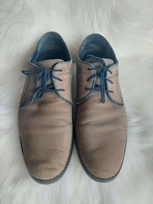 Buty półbuty męskie 45 szare Lasocki CCC skóra