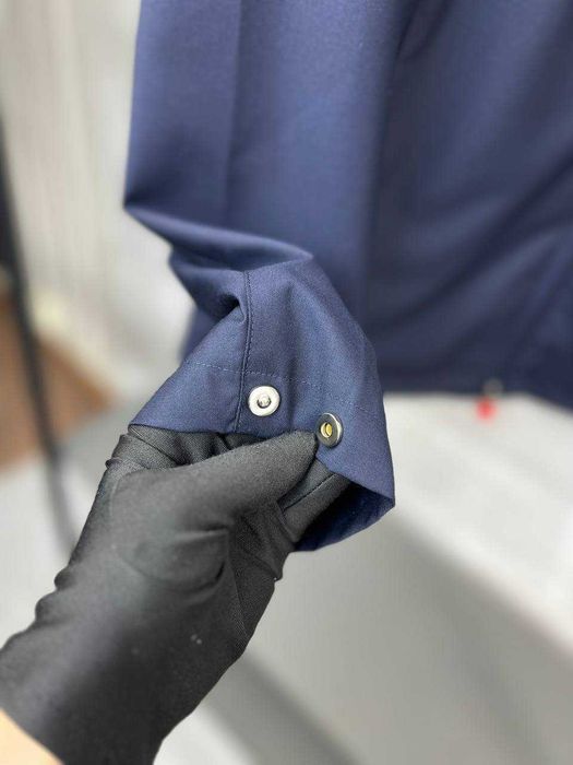 Мужская демисезонная куртка Kiton синяя ветровка Китон v095