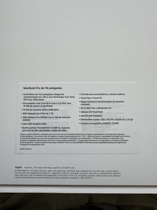 Macbook Pro 16 - 16GB RAM - SSD 1 TB - AMD Radeon Pro 5500M