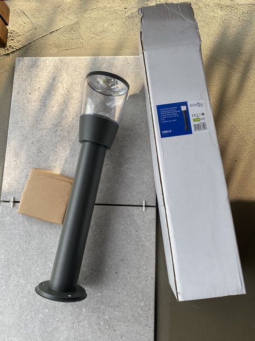 zewnętrzna latarnia słupkowa LED Canillo Anthracite Endon Lighting