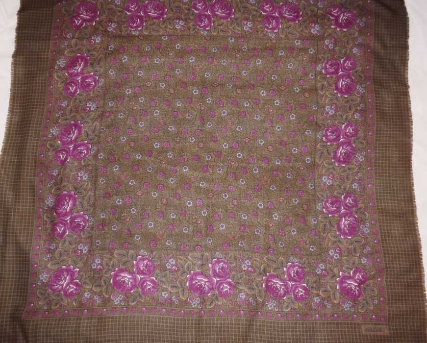 Платок Souleiado, Франция, винтаж, шерсть,125х125