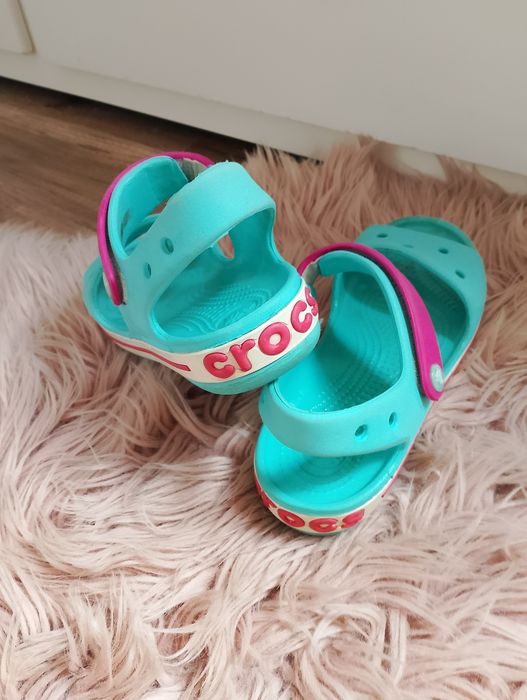Sandały crocs J1 turkusowe do wody dziewczynka buty