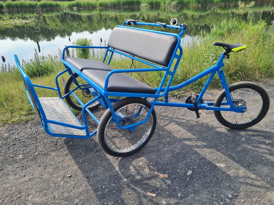Riksza / rower pasażerski / rower z ławeczką - solidna, rozkładana