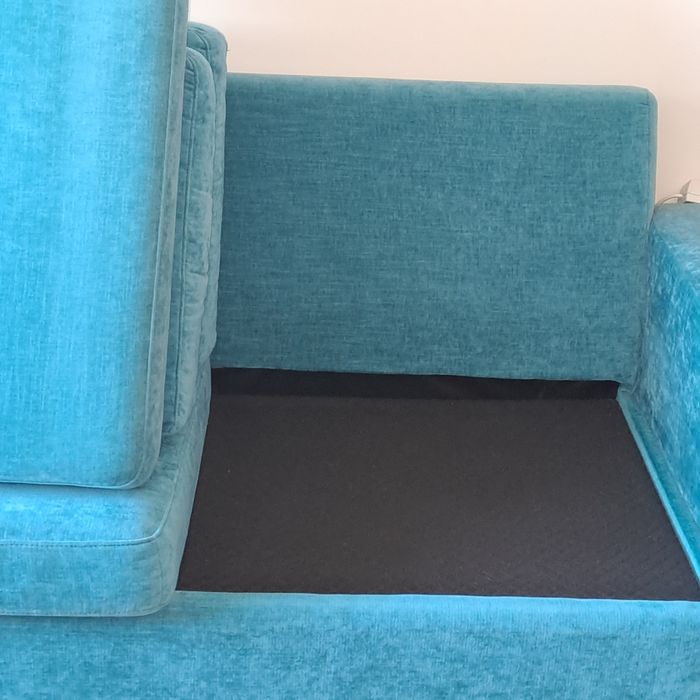 Sofa cama azul de casal cor azul