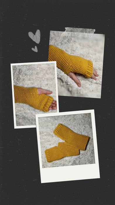 Митенки рукавицы перчатки без пальцев