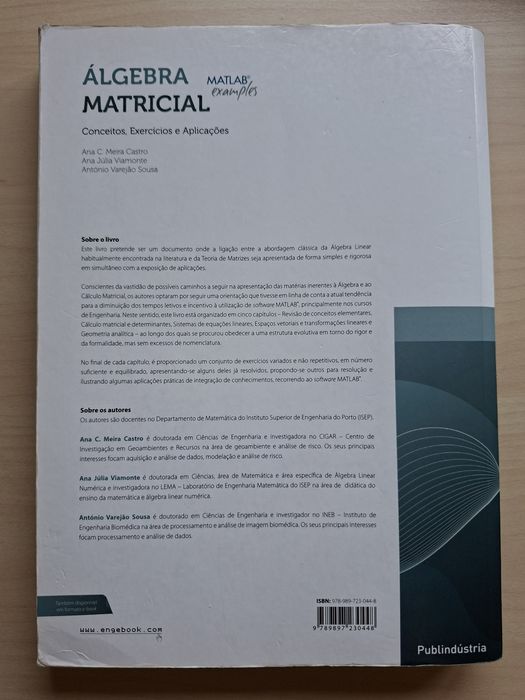 Livro Álgebra Matricial 1ª edição