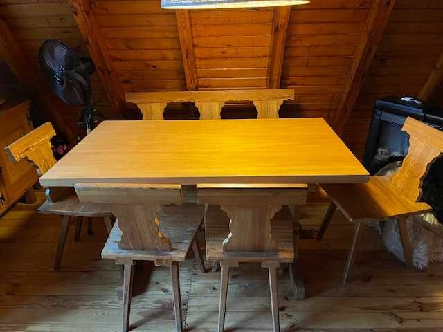 Komplet mebli drewno