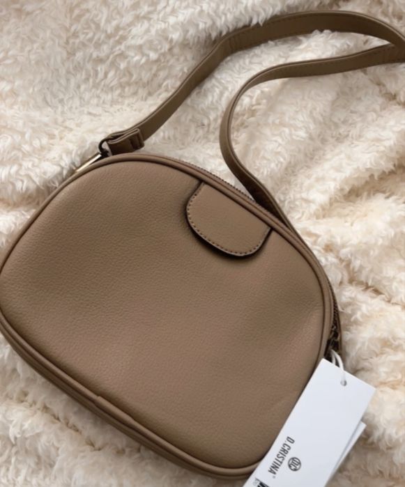 Torebka beżowa/brązowa listonoszka D.Cristina