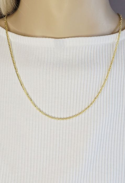 Złoty łańcuszek splot królewski pełny próba 585 14k waga 11.75g