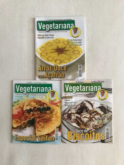 Lote revistas culinaria cozinha saudavel vegetariana