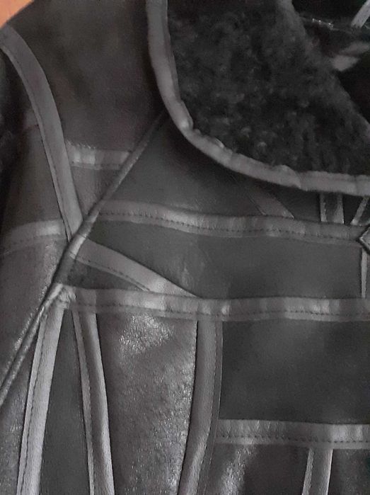 Kożuch damski z łatek