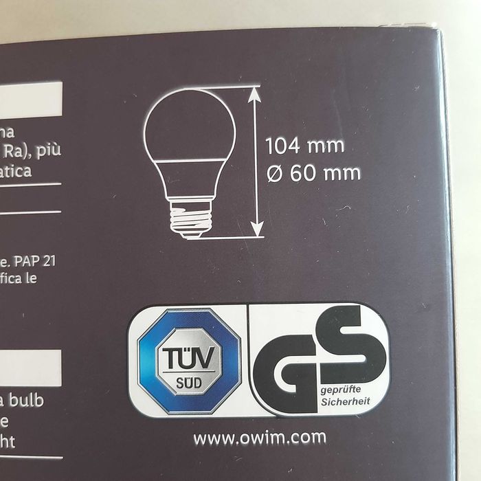 NOVO 3 Lâmpadas LED 470lumen E27