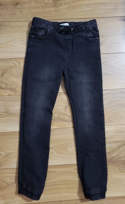 Spodnie jeansowe joggery roz 158 czarne