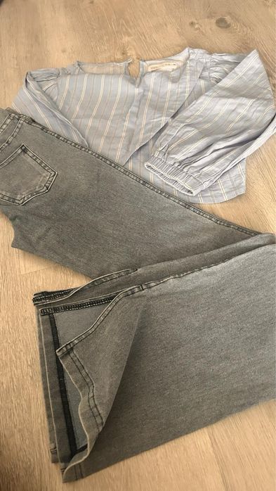 Кльош штани кофта zara H&M джинсовка  на дівчинку 9/10/11 134/140/146