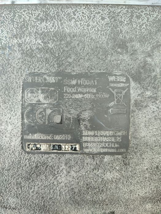Placa para manter comida quente