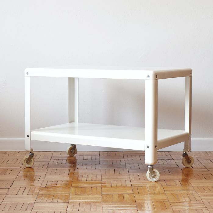 Metalowy stolik na kółkach Ikea Ps 2012 Ola Wihlborg vintage retro