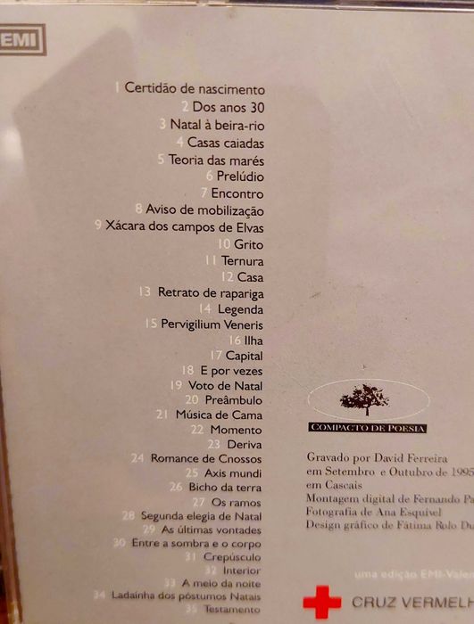 CD poemas de David Mourão Ferreira