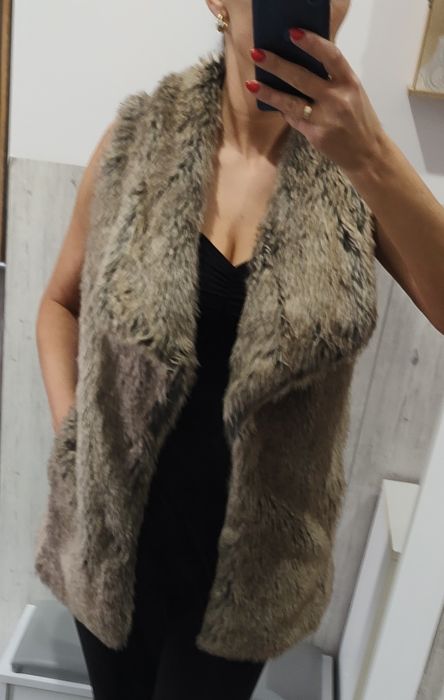 Kamizelka miś futerko kożuszek Bershka 38 M
