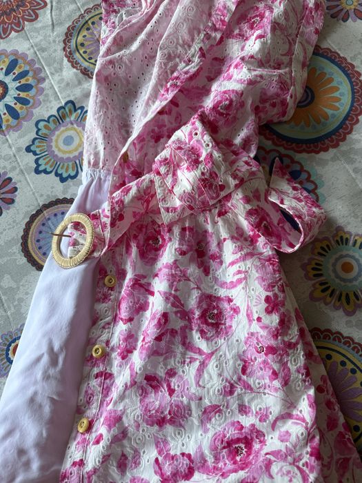 Vestido bordado ingles da salsa tam L