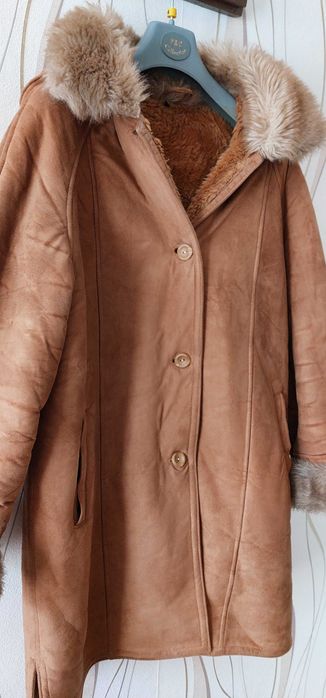 Kurtka Kożuch Zimowy Ciepły XL