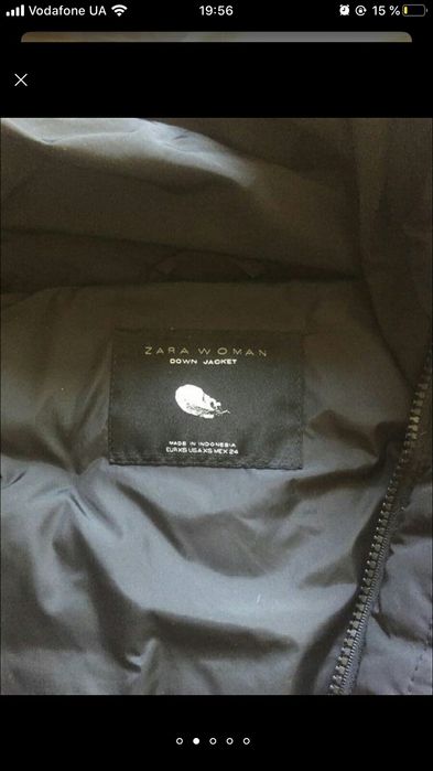 Зимнее пальто пуховик ZARA