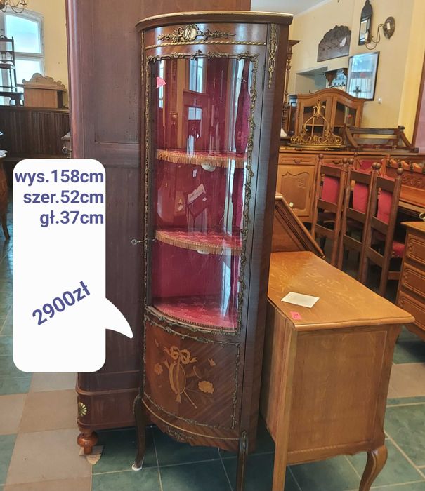 Witryna barokowa, efektowna intarsja, marmur i złocenia